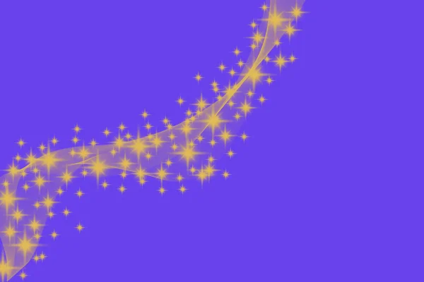 Magnificent graphic illustration of shining star way on blue background — Stock Fotó