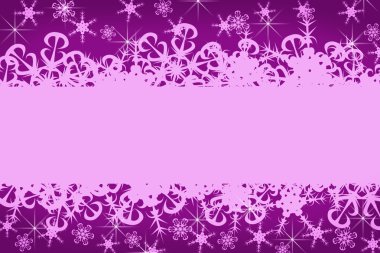 Christmas graphic copyspace design with beautiful snowflakes on pink background