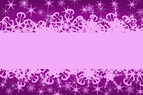 Natal design copyspace gráfico com belos flocos de neve no fundo rosa — Fotografia de Stock