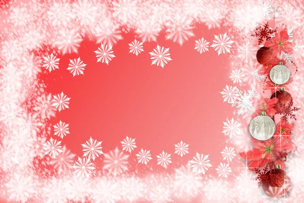 Vita och röda festlig jul bakgrunden kopia utrymme — Stockfoto