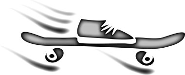 bir kaykay üzerinde spor ayakkabı