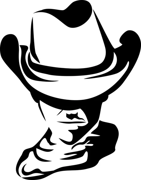 Cowboy med en hatt — Stock vektor