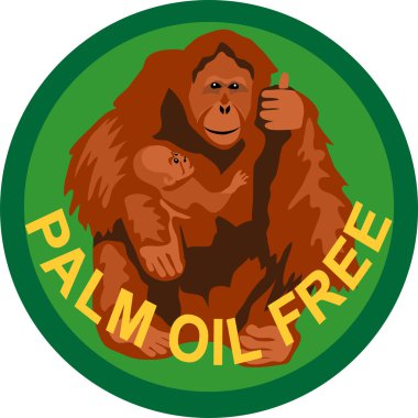 Palm oil free label clipart