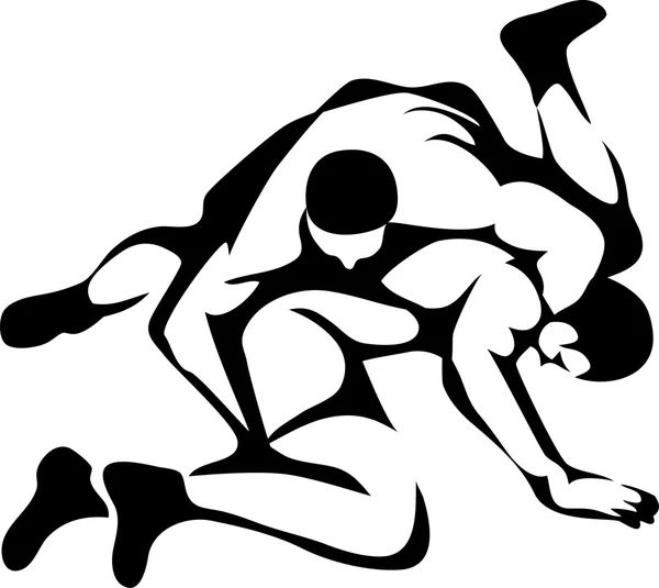 Greco-Roman wrestling — Stock Vector