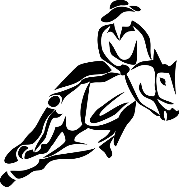 Barrel racing - vector — Stockvector