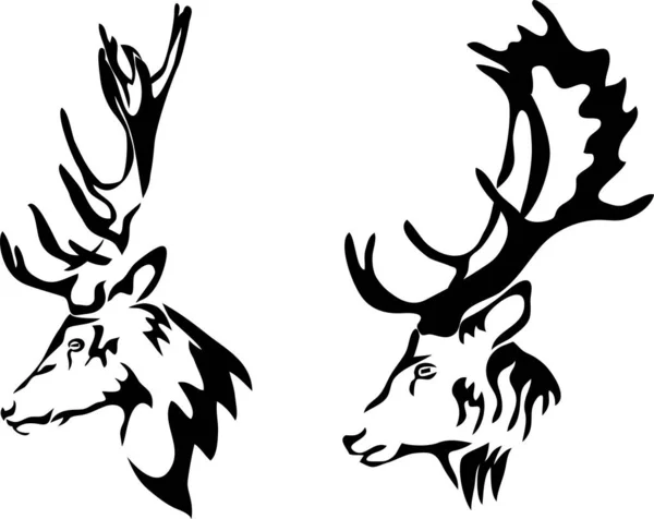 Head Deer Vector Illustration — Stock Vector