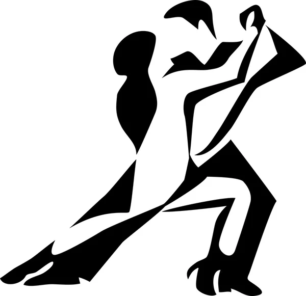 Bailarines — Vector de stock