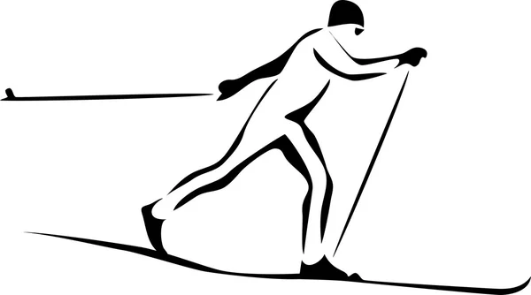 Běh na lyžích — Stockový vektor