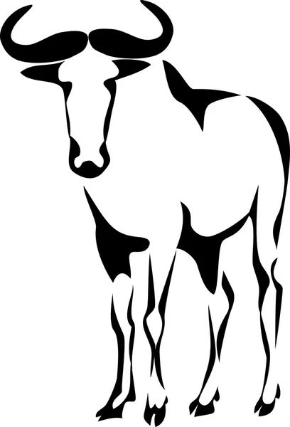 Wildebeest — Stock Vector