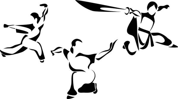 Wushu. — Vector de stock