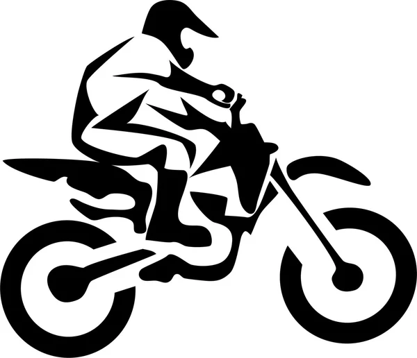 Motociclista — Vettoriale Stock