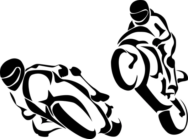 Motociclista — Vector de stock