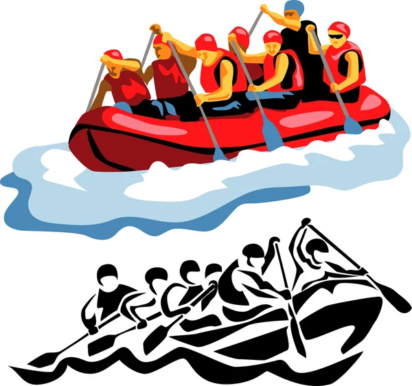 Rafting — Image vectorielle