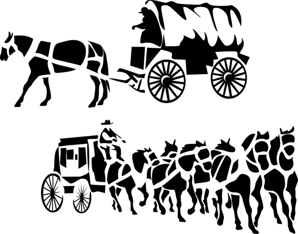 Stagecoach Royalty Free Stock Vectors