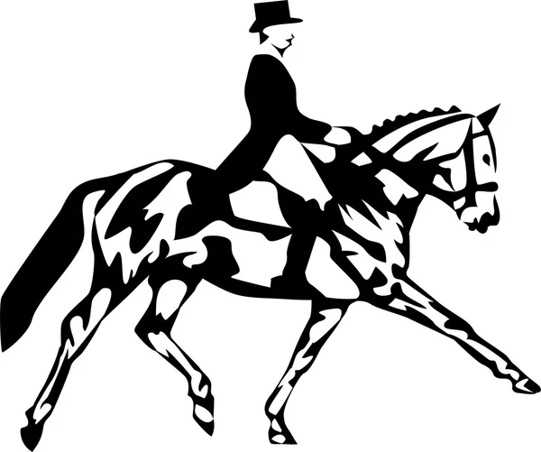 Dressage horse — Stock Vector