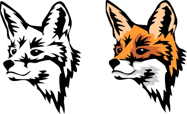 Red Fox cabeza — Vector de stock