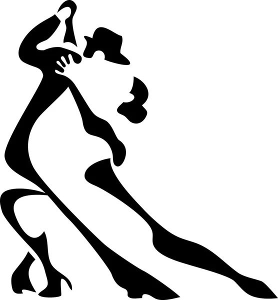 Danseurs de tango - illustration — Image vectorielle