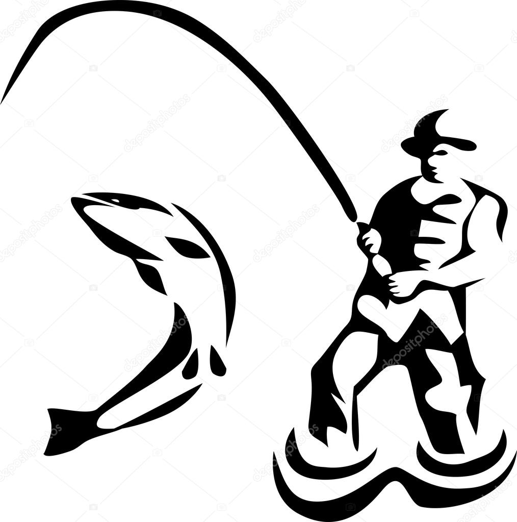 Download Fly fishing illustration — Stock Vector © bokononist #89085048