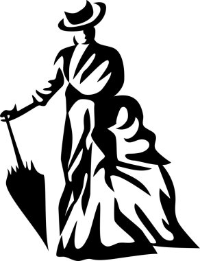 Victoria Bayan şemsiye ile