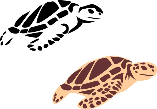 Illustrazione tartaruga marina — Vettoriale Stock