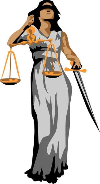 Diosa de la justicia — Vector de stock