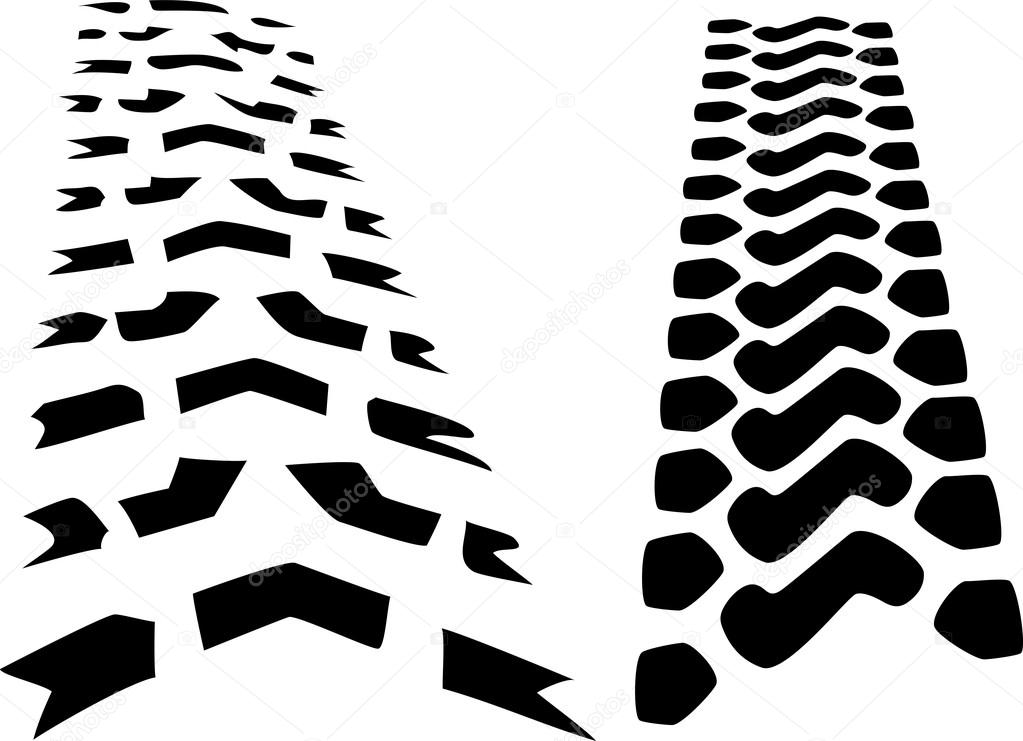 Tractor Tire Tracks Clipart
