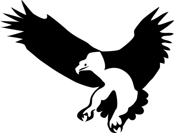 Fliegender Adler - Vektorillustration — Stockvektor