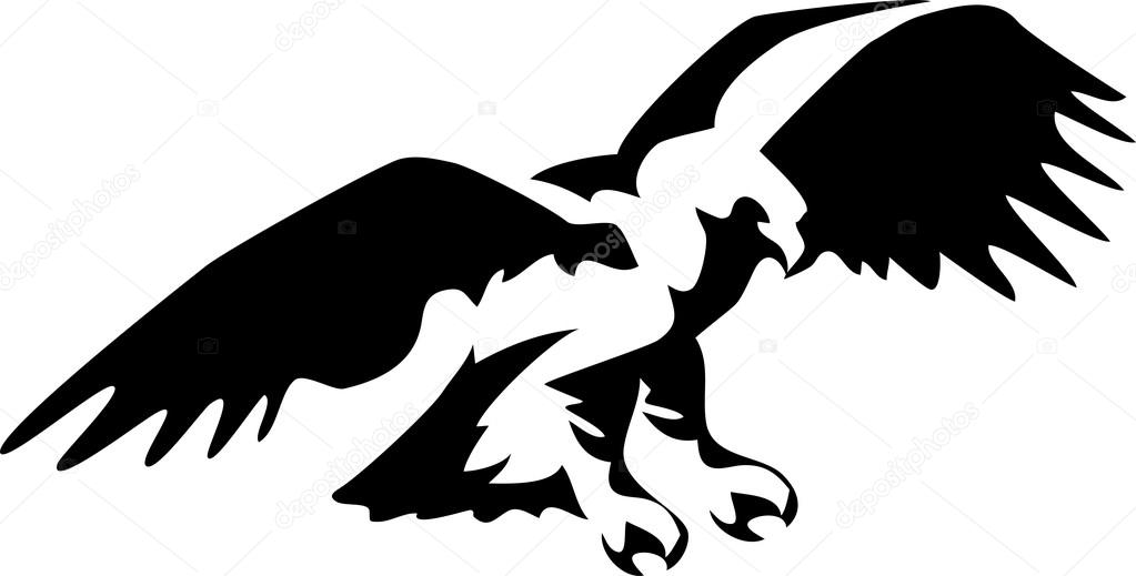 attacking eagle - vector illustration