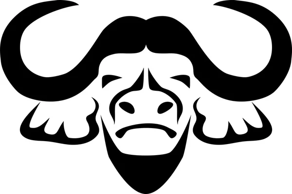 アフリカ水牛の頭 — ストックベクタ