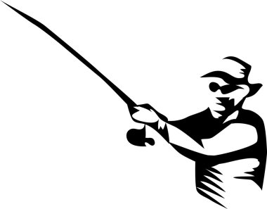 balıkçı - vektör çizim