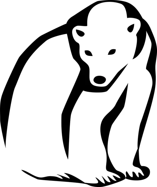 Polar bear vector — Stock Vector