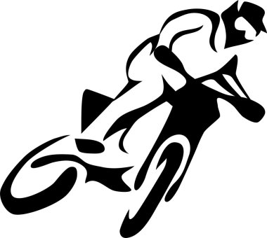Motocross rider - vektör