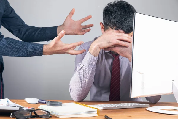 Boss Angry Employee — Stock Photo, Image