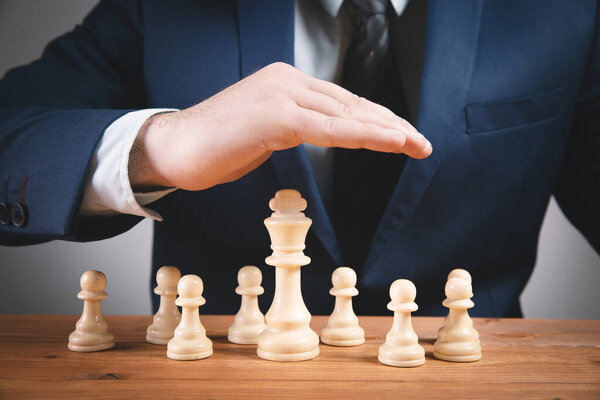 chess board game concept for ideas and competition and strategy, business success concept. business concept