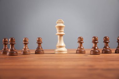 Fikirler, rekabet ve strateji için satranç tahtası konsepti, iş başarısı konsepti. iş kavramı