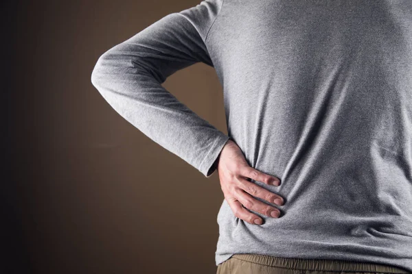 Man Has Kidney Pain — Stock Photo, Image