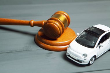 car and hammer on the table