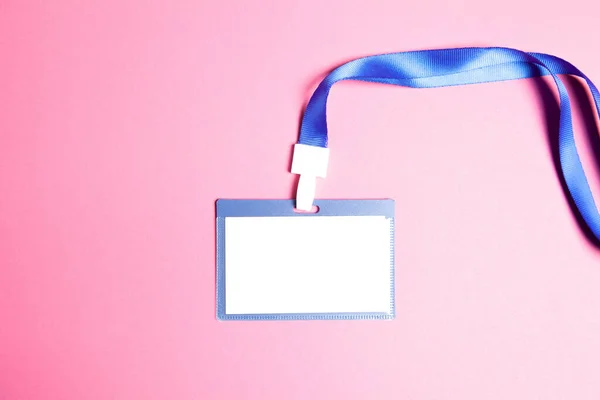 Employee Tag Pink Background — Stock Photo, Image