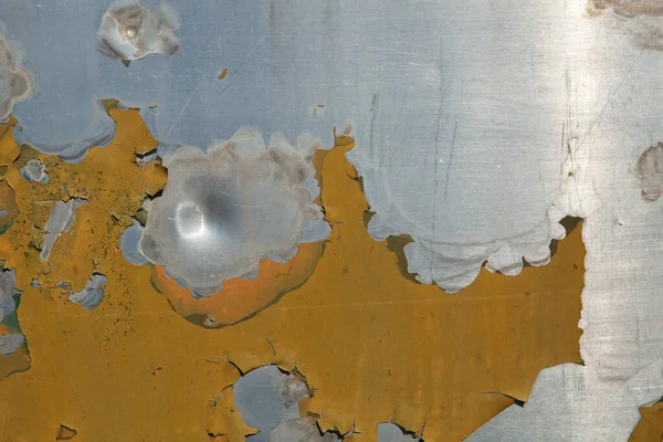 Tinta Amarela Descascada Ferro — Fotografia de Stock