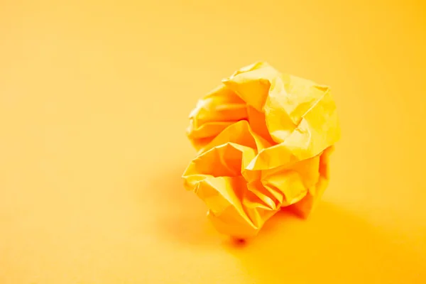 Orange Crumpled Paper Orange Background — Stock Photo, Image