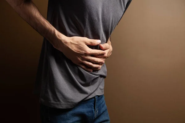 Man Has Stomach Ache — Stock Photo, Image