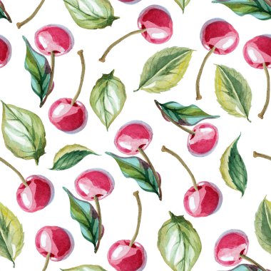 kiraz ve yaprakları sorunsuz arka plan