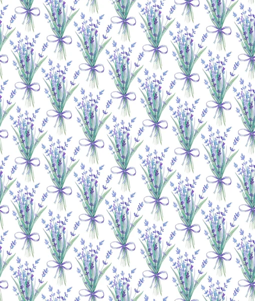 Aquarell Lavendel nahtloses Muster — Stockfoto