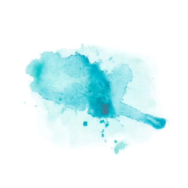 Akvarel modré stříkající — Stock fotografie