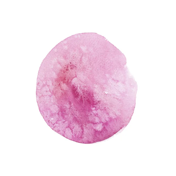 Růžový akvarelový štětec tahu úvodní kruh — Stock fotografie