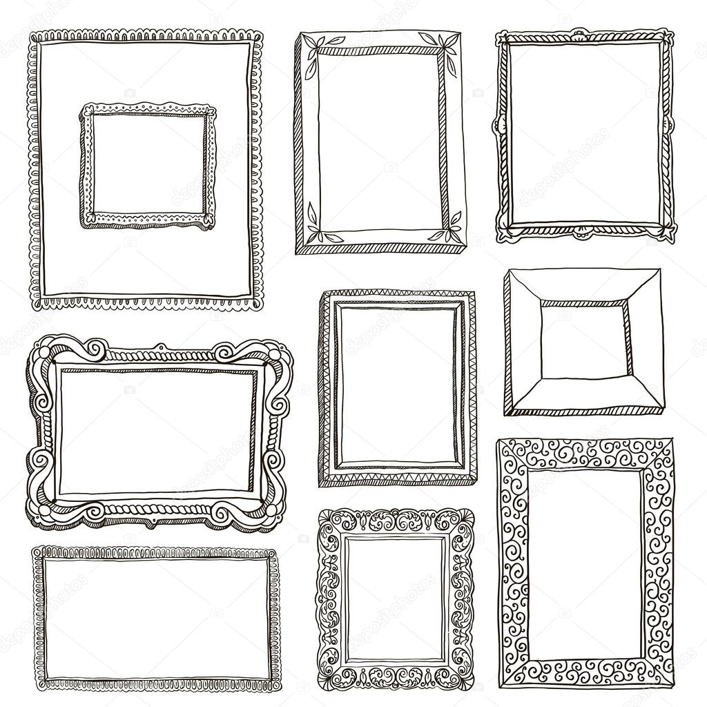 Vector hand-drawn frame