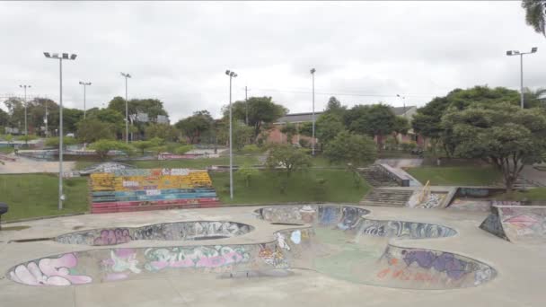 Skatepark Artystycznym Graffiti Pereira Kolumbia — Wideo stockowe
