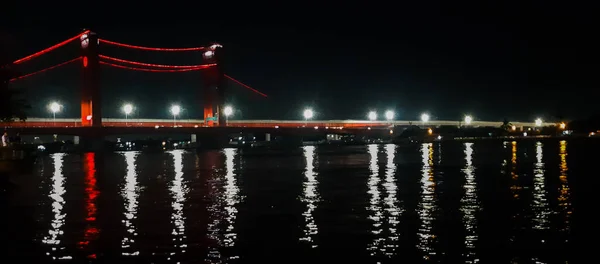 Ampera Brücke Stadt Palembang — Stockfoto