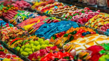 renkli gıda pazarı gösterimler barcelona İspanya