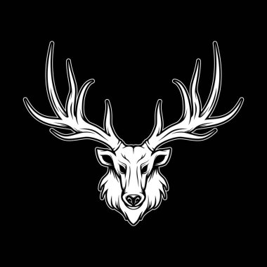 Geyik başı illüstrasyon vektörü